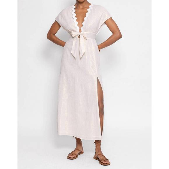 NEW SUNDRESS nora long dress in white - Picture 1 of 5